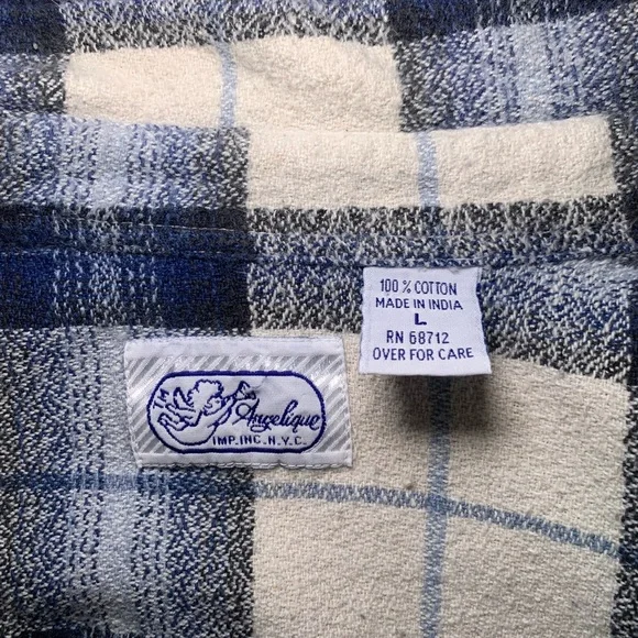 Vintage Flannel 100% Cotton Size Large - Picture 7 of 11